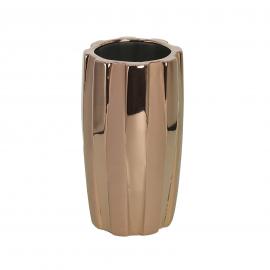 Keramikinė apvali vaza, aukštis 25cm (blizgios ir matinės varinės spalvos)