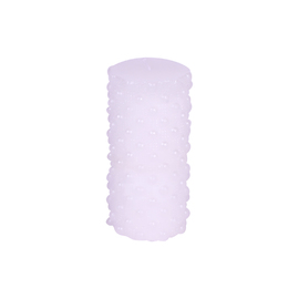 Cilindrinė balta žvakė su burbuliukais 13,5 cm