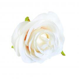 Dirbtinių rožių žiedų komplektas (Balta, rausva, 6x7cm) (12vnt. x 0.70€)