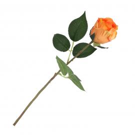 Dirbtinė Rožės šakelė, ilgis 42cm (galva 5,5x4cm) (Oranžinė)